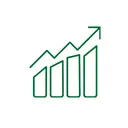 Upward trending sales graph