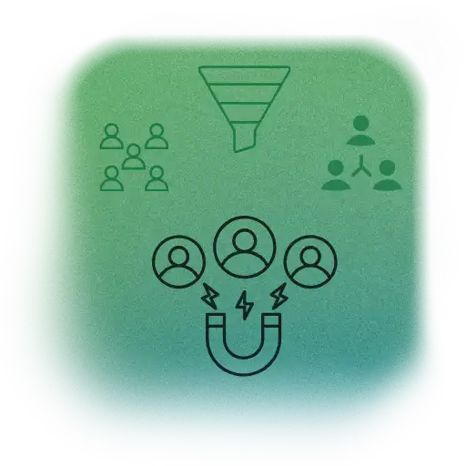 lead generation and conversion growth icon