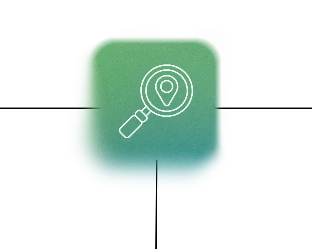 Illustration representing mapping of service areas, target neighborhoods, and local keyword opportunities to optimize search presence