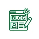 Illustration representing SEO blog strategy focused on search intent, user questions, and content that supports awareness and decision stages