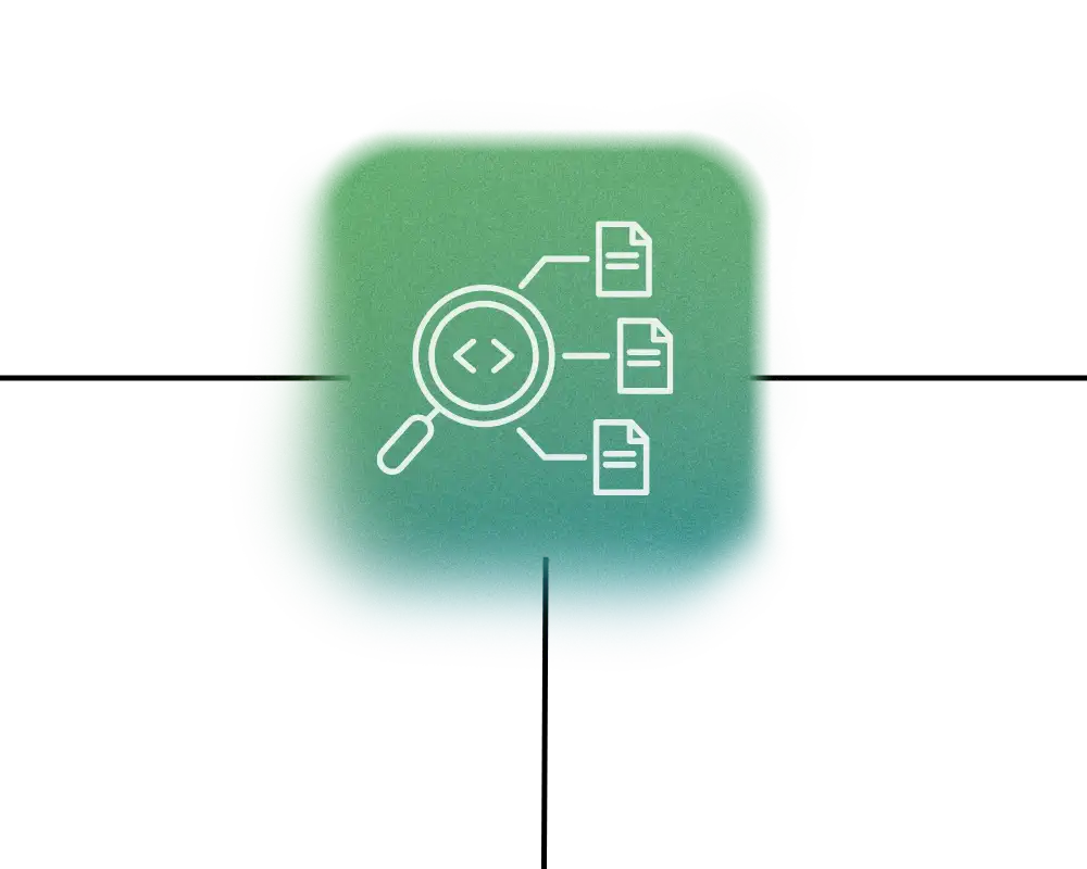 Illustration representing keyword research and competitor analysis to identify search terms, subtopics, and content opportunities for SEO
