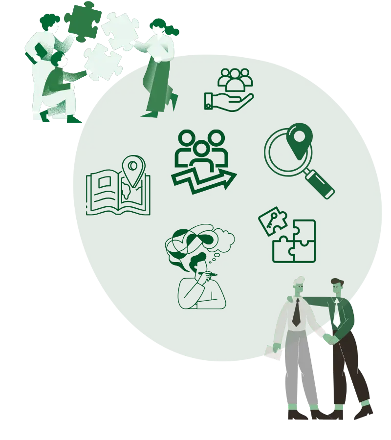 Illustration explaining why Brooklyn businesses need strong SEO, showing mobile-first local searches, neighborhood-based decision making, and increased organic lead generation