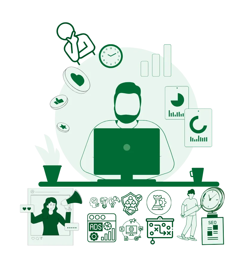 Illustration explaining why SEO matters for Staten Island businesses, highlighting local search visibility, stronger website trust, and increased organic leads