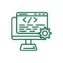 Illustration showing on-page SEO optimization that improves service pages, area pages, metadata, headings, and internal linking to strengthen search visibility and page relevance.