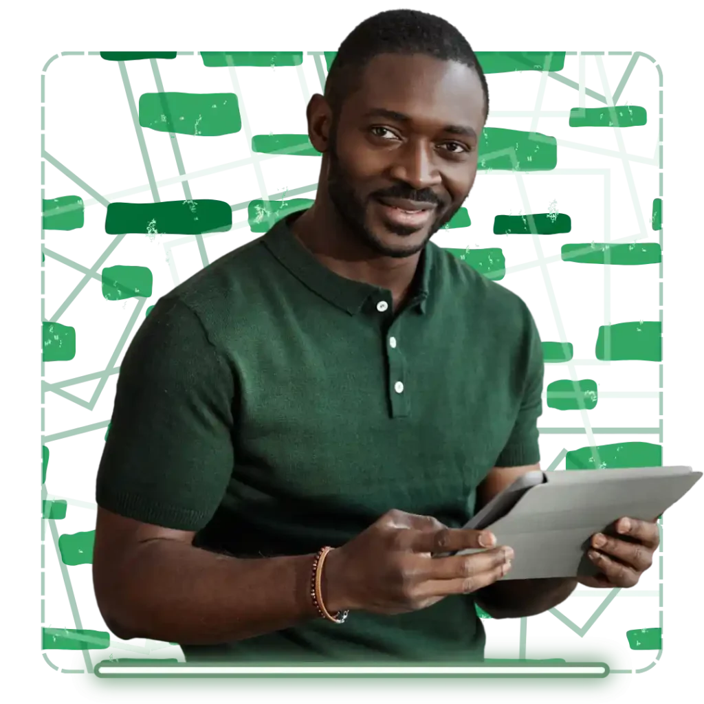 On-page SEO specialist optimizing website content structure and conversions using tablet