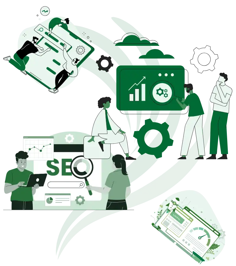 Illustration showing scenarios where an SEO audit is needed, including traffic drops, flat rankings, unclear growth blockers, and website redesign or migration planning
