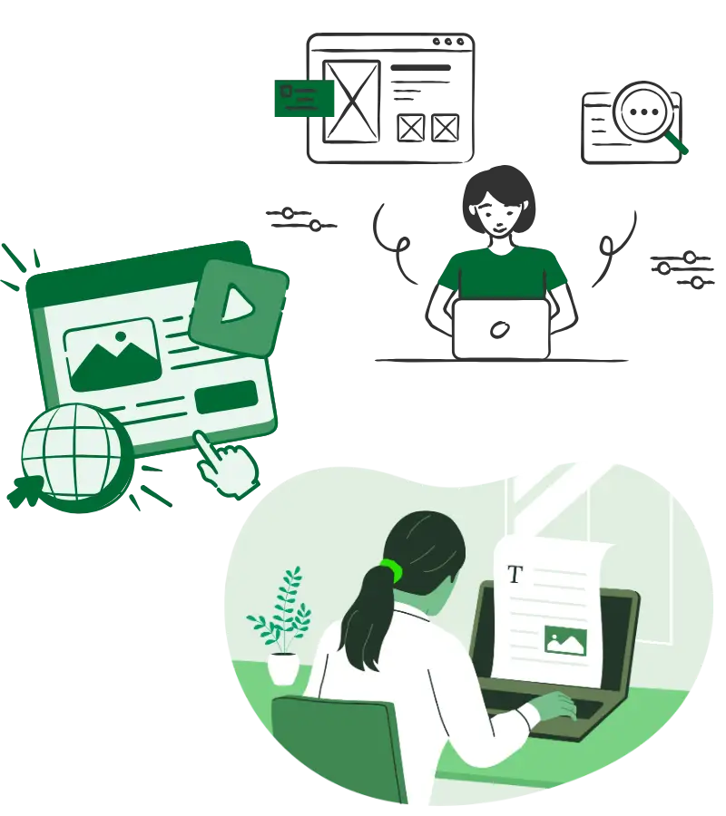 Content types we Create We help businesses produce: Improved conversion potential from faster, cleaner pages Sales-supporting FAQ content Website copy refreshes Resource pages Service Page Topic clusters Resource pages Case Study