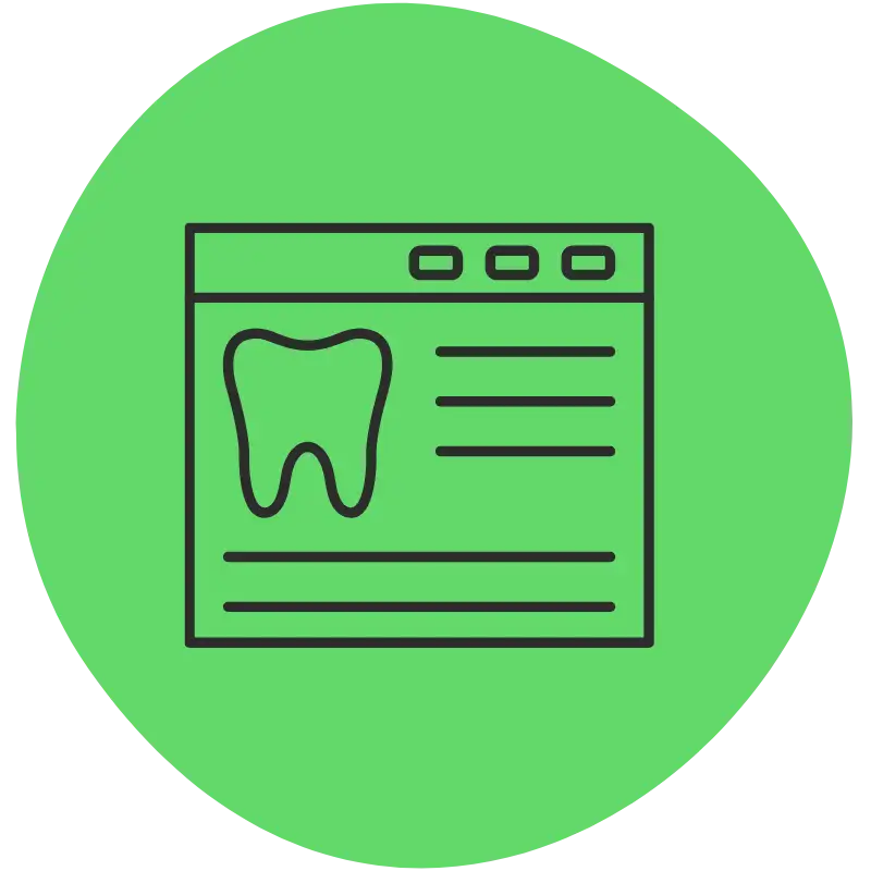 Treatment page development icon for dental SEO