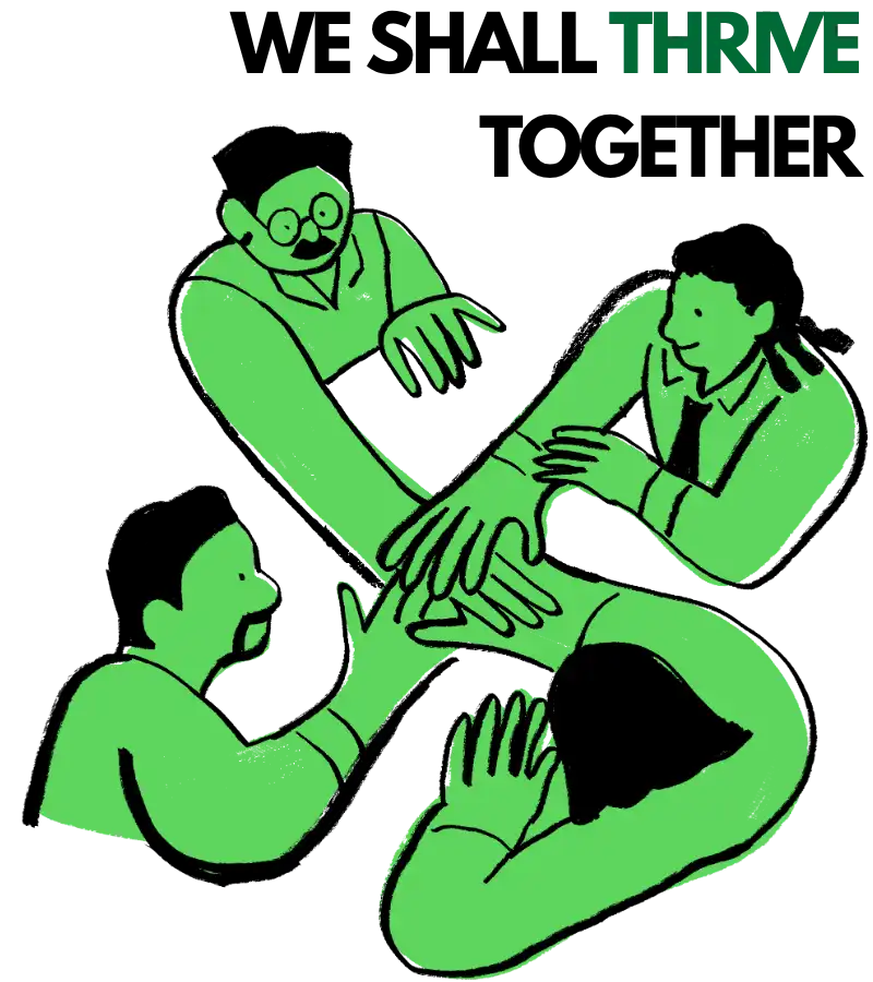 Illustration of strengthening business reputation to build trust, increase visibility, and drive long-term revenue growth.