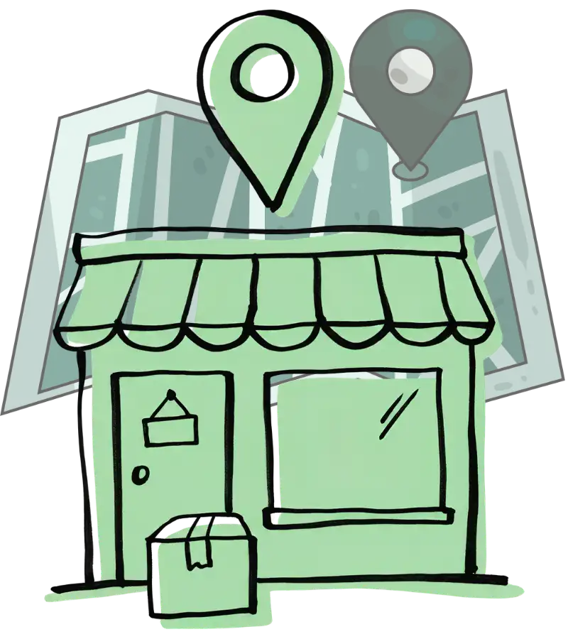 Illustration showing how ranking in Google's Local Map Pack helps businesses earn trust, attract more customers, and grow revenue.