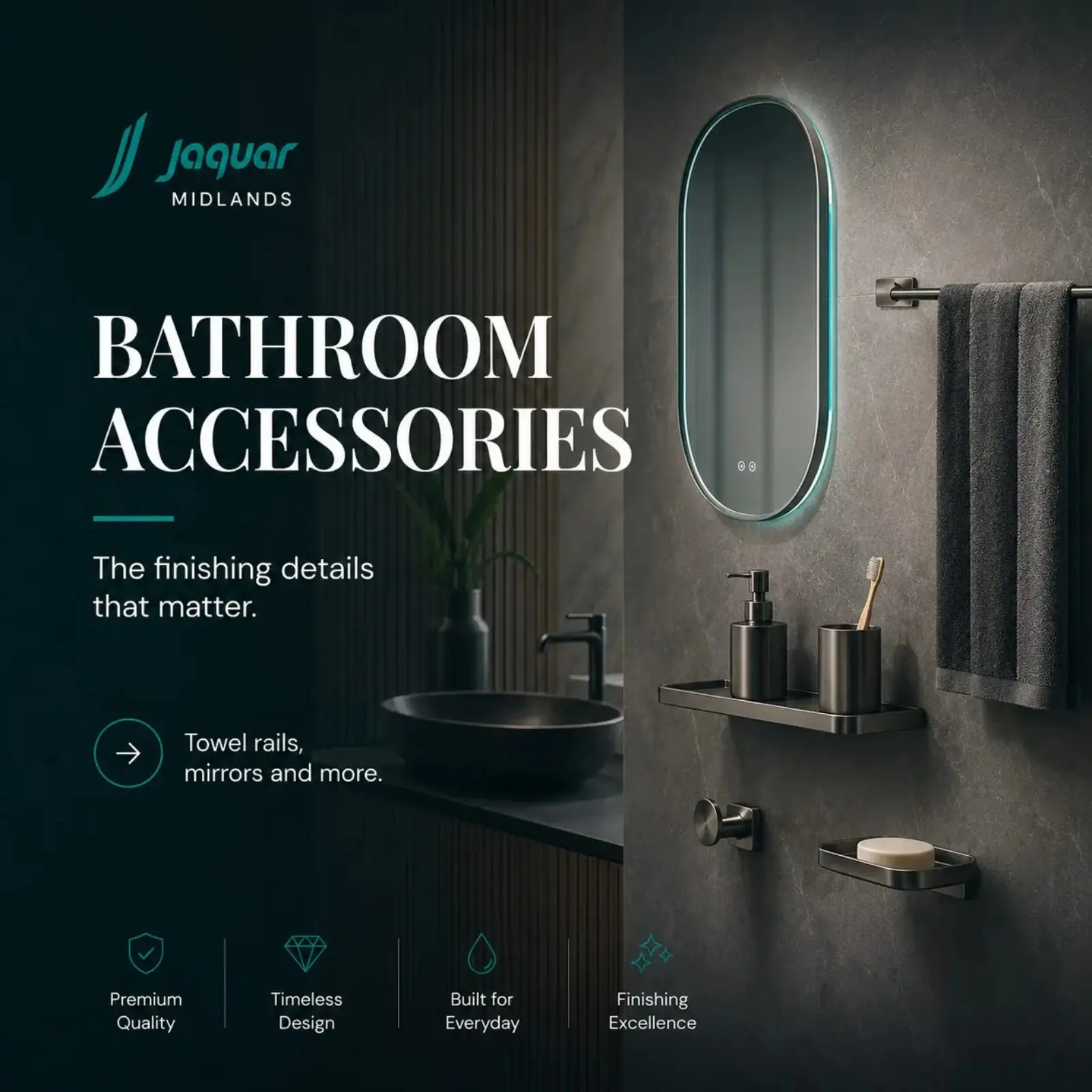 Jaquar bathroom product social media post design