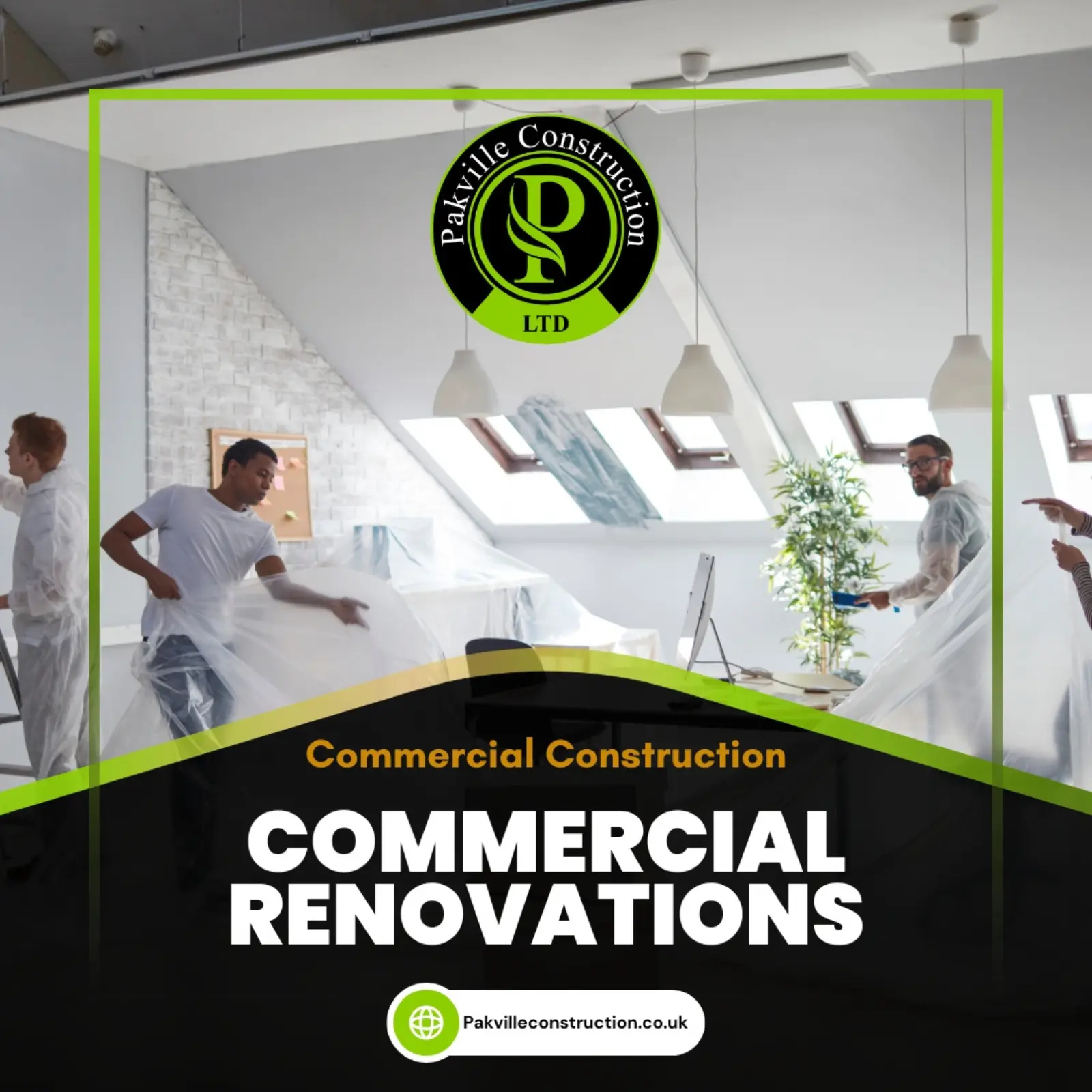 Pakville Construction marketing graphic by Thrive SEO NYC
