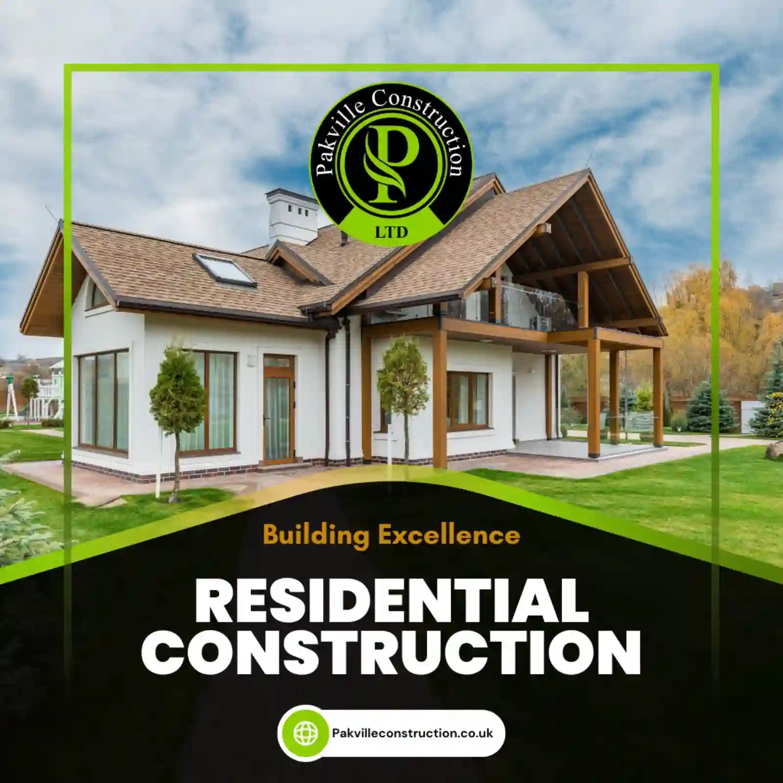 Pakville Construction branded social media graphic by Thrive SEO NYC