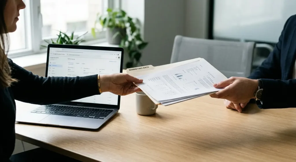 Handoff of business account access between a business owner and a new local SEO provider